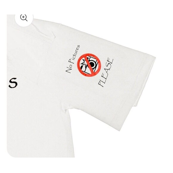 No Pictures Please" Oversized Tall Tee T-Shirt (Limited "White" Edition) - Picture 3 of 4